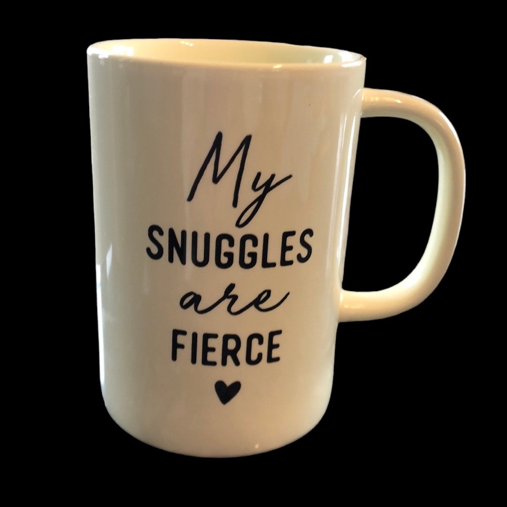 My Snuggles are Fierce coffee Latte Tea Mug ivory 14oz Porcelain by Threshold
